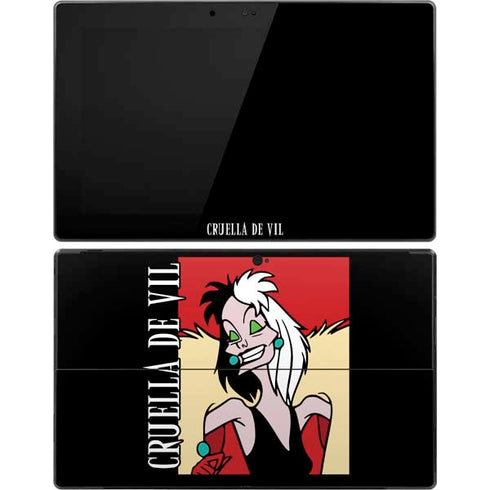 Disney Villains Cruella de Vil Surface Pro Tablet Skin